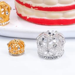 Dollhouse Miniature Gold Silver Bronze Mini Metal Alloy Crown Models Dolls Toys