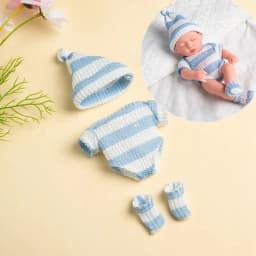 Doll Clothes for 8Inch 20cm Baby Dolls DIY Doll Accessories for Reborn Baby Dolls Sweater Jumpsuit Clothes for Mini Newborn Doll