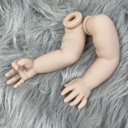 19 Inches Unpainted Reborn Vinyl Doll Kit August Sleeping Baby Molds Blank Doll Parts With Cloth Body