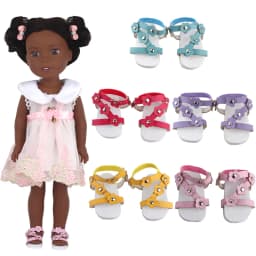 Mini Summer Doll Shoes For Korean，Paola Rhine Doll 5 cm Flower Sandals For American 14 Inch Girl,EXO,Russia,steams Doll Toy Gift