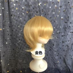 Doll's Wig for 1/3 1/4 1/6 1/8 Male Female Bjd Doll Wolf Tail Type Short Hair Diy Girl Toys Dress Up Doll Accessories, No Doll