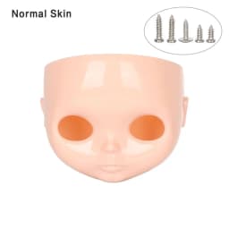 1/6 Blyth DIY Doll Factory Dolls Faceplate With Backplate 30cm Plastic Blyth No Makeup Face and Screw Toys Accessories