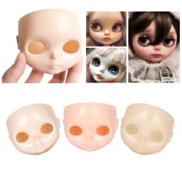 1/6 Blyth DIY Doll Factory Dolls Faceplate With Backplate 30cm Plastic Blyth No Makeup Face and Screw Toys Accessories