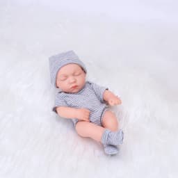 8inch 20cm Vinyl Reborn Baby Doll with Clothes Newborn Doll Outfit Set Realistic Soft Doll Gift for Kids Play Toy Cute Girl Gift