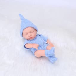 8inch 20cm Vinyl Reborn Baby Doll with Clothes Newborn Doll Outfit Set Realistic Soft Doll Gift for Kids Play Toy Cute Girl Gift