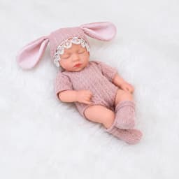 8inch 20cm Vinyl Reborn Baby Doll with Clothes Newborn Doll Outfit Set Realistic Soft Doll Gift for Kids Play Toy Cute Girl Gift