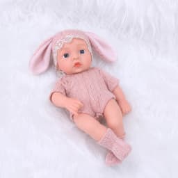 8inch 20cm Vinyl Reborn Baby Doll with Clothes Newborn Doll Outfit Set Realistic Soft Doll Gift for Kids Play Toy Cute Girl Gift