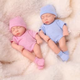 8inch 20cm Vinyl Reborn Baby Doll with Clothes Newborn Doll Outfit Set Realistic Soft Doll Gift for Kids Play Toy Cute Girl Gift