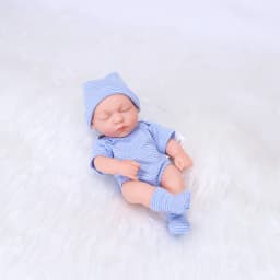 8inch 20cm Vinyl Reborn Baby Doll with Clothes Newborn Doll Outfit Set Realistic Soft Doll Gift for Kids Play Toy Cute Girl Gift