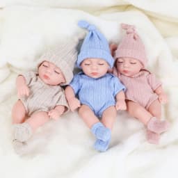8inch 20cm Vinyl Reborn Baby Doll with Clothes Newborn Doll Outfit Set Realistic Soft Doll Gift for Kids Play Toy Cute Girl Gift