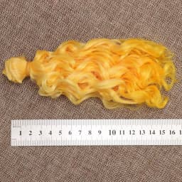 15*100cm Doll Hair Curly Wigs Fashion Mini Tresses High-Temperature 1/6 1/4 1/3 Screw Periwig Toy Toupee Gift DIY Accessory
