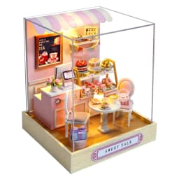 Wooden Mini Miniature Doll House DIY Small House Kit 3D Puzzle Building Assembly House Furniture Toy Home Decor Birthday Gifts