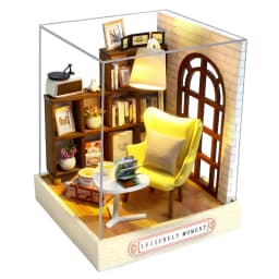 Wooden Mini Miniature Doll House DIY Small House Kit 3D Puzzle Building Assembly House Furniture Toy Home Decor Birthday Gifts