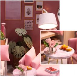 Wooden Mini Miniature Doll House DIY Small House Kit 3D Puzzle Building Assembly House Furniture Toy Home Decor Birthday Gifts