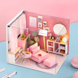 Wooden Mini Miniature Doll House DIY Small House Kit 3D Puzzle Building Assembly House Furniture Toy Home Decor Birthday Gifts