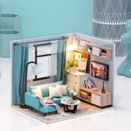 Wooden Mini Miniature Doll House DIY Small House Kit 3D Puzzle Building Assembly House Furniture Toy Home Decor Birthday Gifts