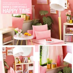 Wooden Mini Miniature Doll House DIY Small House Kit 3D Puzzle Building Assembly House Furniture Toy Home Decor Birthday Gifts