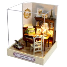 Wooden Mini Miniature Doll House DIY Small House Kit 3D Puzzle Building Assembly House Furniture Toy Home Decor Birthday Gifts