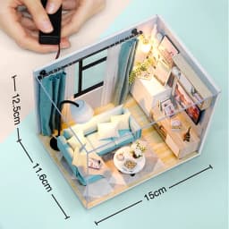 Wooden Mini Miniature Doll House DIY Small House Kit 3D Puzzle Building Assembly House Furniture Toy Home Decor Birthday Gifts