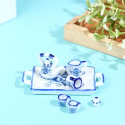 1Set Ceramic 1:6 1:12 Doll House Miniature Porcelain Tea Cup Set Tableware Kitchen Dollhouse Teapot DIY Toys Kid Gift