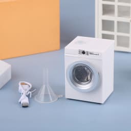 1Pcs Dollhouse Miniature Simulation Washing Machine Drum Washer Laundry Model Dollhouse Home Appliance Model Decor Toy
