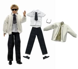 1 Set Ken Cloth Handmade Handsome Doll Accessories Casual Wear Suit for 30cm 12inch Ken Doll Kids GiftA1