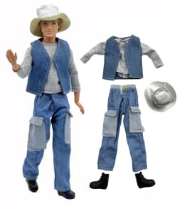 1 Set Ken Cloth Handmade Handsome Doll Accessories Casual Wear Suit for 30cm 12inch Ken Doll Kids GiftA1