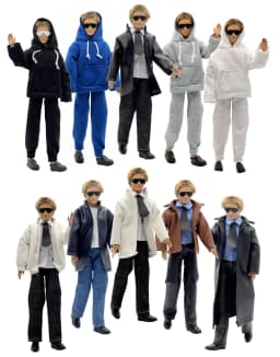 1 Set Ken Cloth Handmade Handsome Doll Accessories Casual Wear Suit for 30cm 12inch Ken Doll Kids GiftA1
