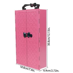 Dollhouse Furniture Doll Wardrobe Plastic Portable Closet Can Collect Doll Clothes And Accessories for Dollhouse Game