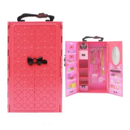 Dollhouse Furniture Doll Wardrobe Plastic Portable Closet Can Collect Doll Clothes And Accessories for Dollhouse Game