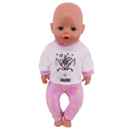 Kawaii Animal Pattern Doll Clothes For 43cm Baby Doll Clothes Accessories And 18 Inch American Doll Girl's Toys Our Generation