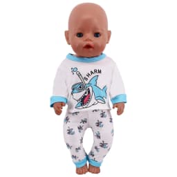 Kawaii Animal Pattern Doll Clothes For 43cm Baby Doll Clothes Accessories And 18 Inch American Doll Girl's Toys Our Generation