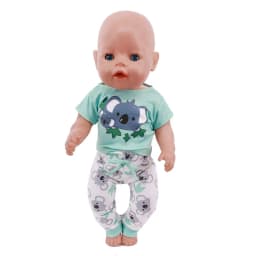 Kawaii Animal Pattern Doll Clothes For 43cm Baby Doll Clothes Accessories And 18 Inch American Doll Girl's Toys Our Generation