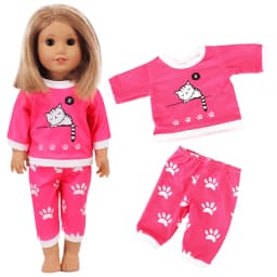 Kawaii Animal Pattern Doll Clothes For 43cm Baby Doll Clothes Accessories And 18 Inch American Doll Girl's Toys Our Generation