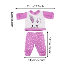 Kawaii Animal Pattern Doll Clothes For 43cm Baby Doll Clothes Accessories And 18 Inch American Doll Girl's Toys Our Generation
