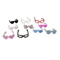 20Pcs Dolls Accessories Mini Plastic Glasses For High Dolls For Barbies Dolls 1/6 Doll House Kids Toy Party Glasses