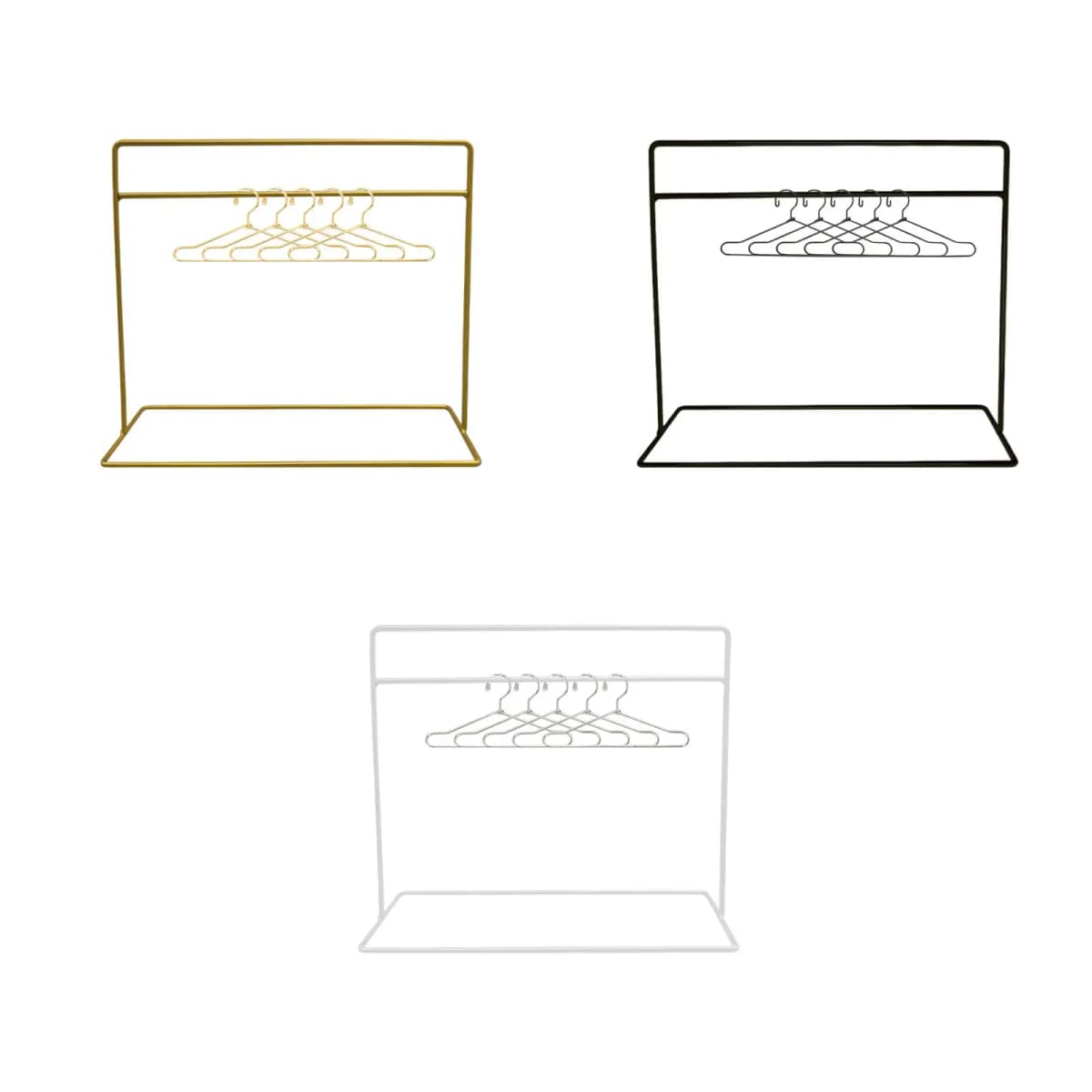 1:6 Dollhouse Clothing Rack W/ 5 Clothes Hanger Jewelry Rack Holder Clothing Hanging Garment Rack Ring Holder for Bedroom