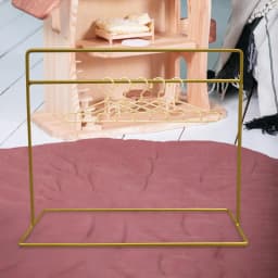 1:6 Dollhouse Clothing Rack W/ 5 Clothes Hanger Jewelry Rack Holder Clothing Hanging Garment Rack Ring Holder for Bedroom