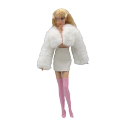 New 30cm 1/6 Luxury Comfort Material Soft Short Fur Coat Accessories Clothes for Barbies Doll