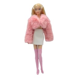 New 30cm 1/6 Luxury Comfort Material Soft Short Fur Coat Accessories Clothes for Barbies Doll