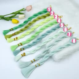 SD BJD Doll Hair Soft Silk Synthetic Heat-resistant Wig Transplant Material DIY Doll Hair Green Color