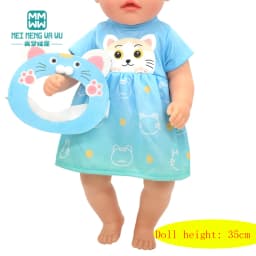 Mini Toys Doll Clothes 35cm 14inch Born Doll Fashion Blankets Dresses Onesies Suit Girl Gift