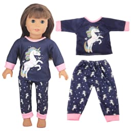 Cute Cat Animal Shark T-shirt+shorts Clothes Set Pajamas Fit For American 18 Inch Girl Doll And 43cm Baby New Born,OG Toy Doll