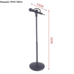 Cute Mini Plastic Microphone Model Dollhouse Miniature Furniture Accessories