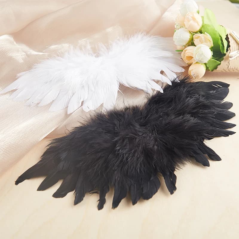 1pc Kids DIY Mini Feather Angel Wing Newborn Props For EXO 1/6 1/4 1/3 BJD Doll Clothes Wings Accessories Feather Birthday Gift
