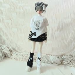 Customized 1/4 1/5 1/6 Doll Clothes Suit Fashion Cat Ear Hat Set Diy Girl Toys Dress Up Gift Play House Accessories,No Doll
