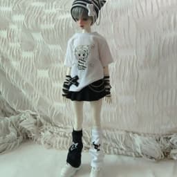 Customized 1/4 1/5 1/6 Doll Clothes Suit Fashion Cat Ear Hat Set Diy Girl Toys Dress Up Gift Play House Accessories,No Doll