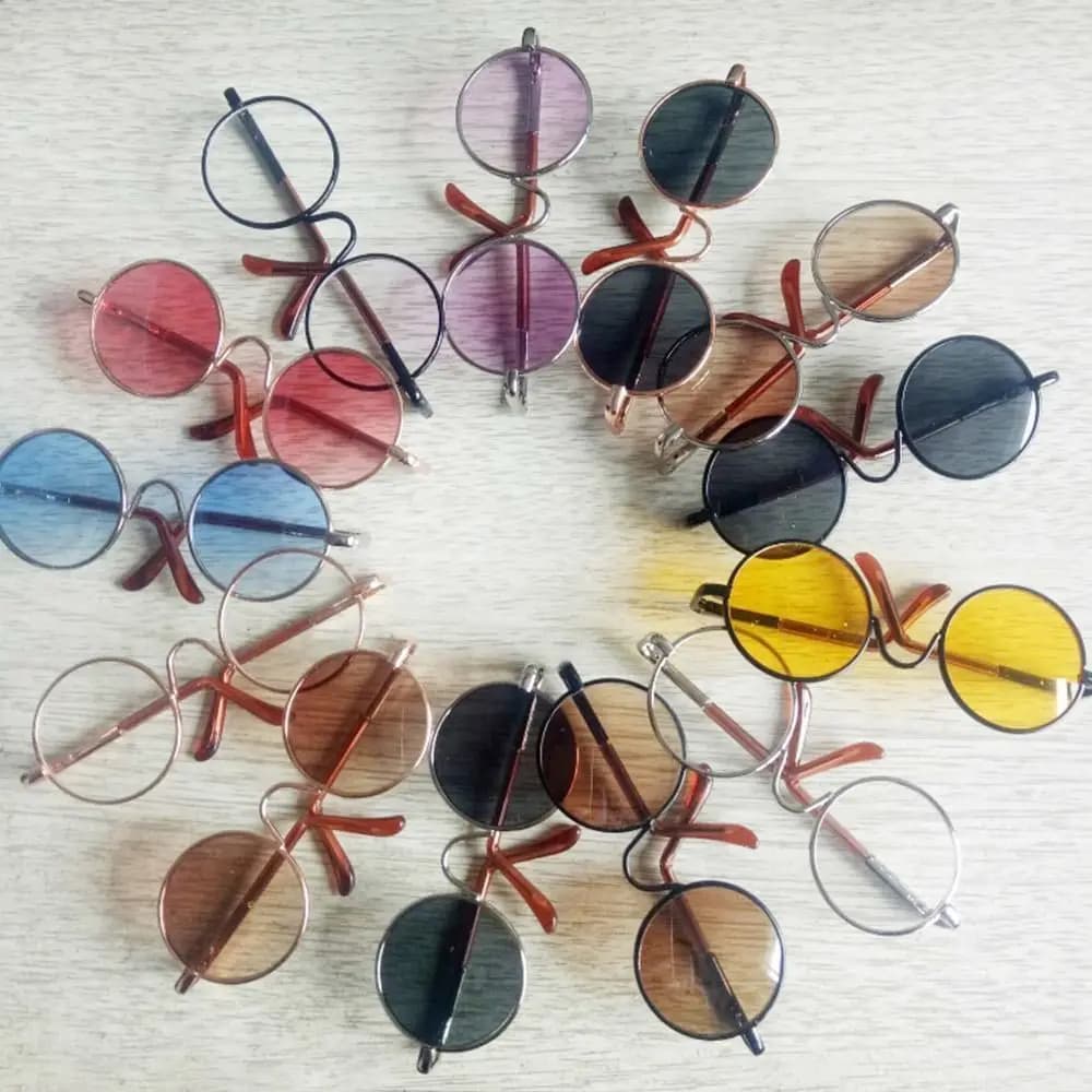 Fashion Glasses For 15~20cm Cotton Dolls Casual Wear Round Frame Plush Doll Eyeglasses for 1/3 1/4 BJD Dolls for Blythe Doll