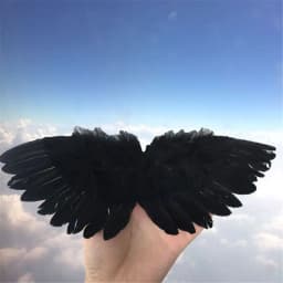 White Black Crafts Kids Mini Feather Angel Wing Newborn Dog Pet Prop Doll Decoration Party Birthday Gift Easter Valentines Day