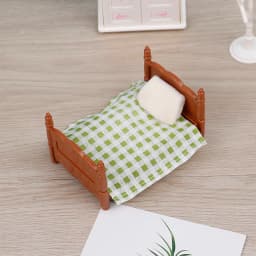 1:12 Dollhouse Miniature Wood Bed Bedroom Simulation Furniture Model Mini Doll Bed Doll Bedroom Doll House Furniture